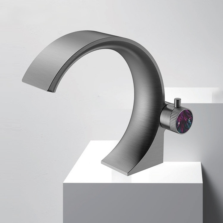 Exported to Germany, All-Copper Bathroom Faucet for Washbasin, Hot and Cold Designer Model, Gold and Black