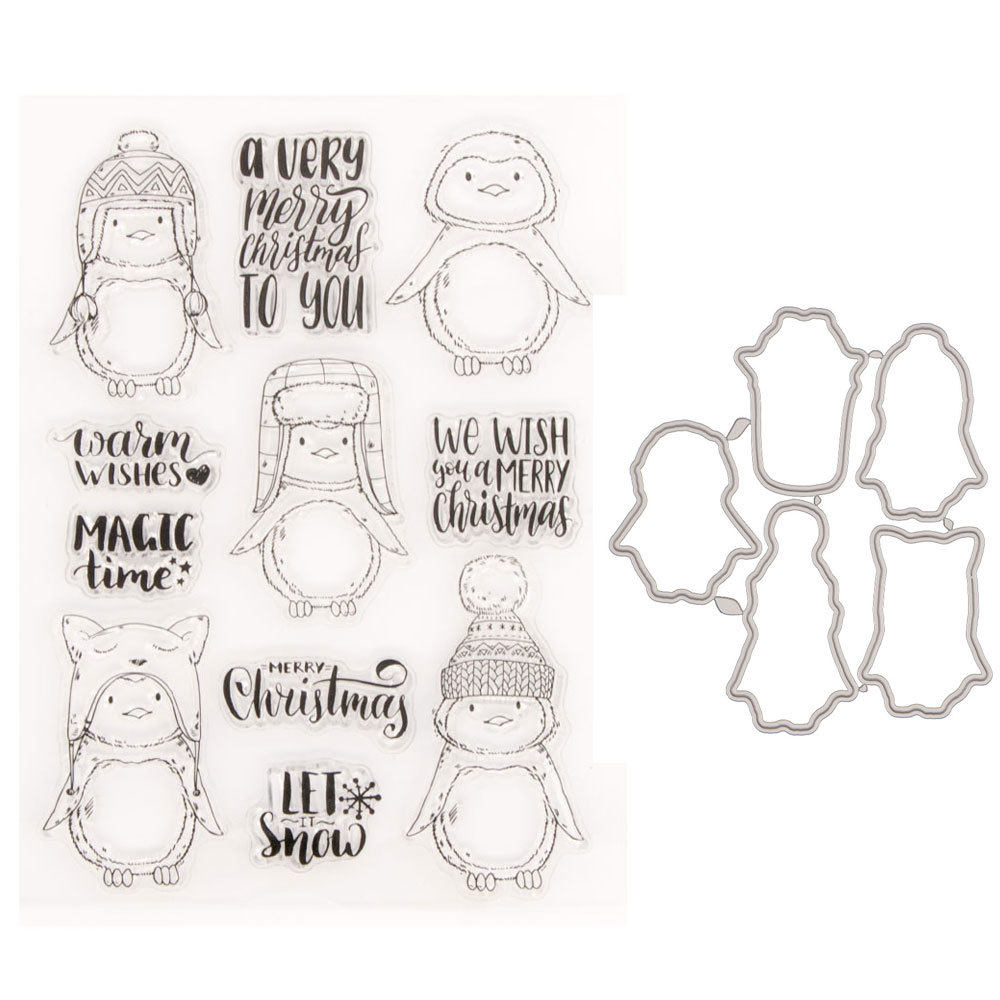 Christmas transparent seal DIY hands account transparent seal rubber stamp T1898 seal knife die suit-Taobao
