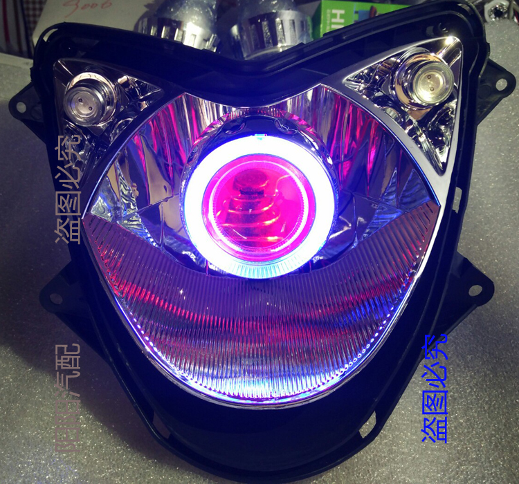 Fast Eagle Xe máy Xe điện Ống kính đôi nổ Đèn pha nhanh Eagle Đèn pha hội Angel Eye Devil Eye Xenon Light đèn pha xe máy nhỏ