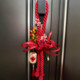 Neujahrsgeschenk für das Jahr des Pferdes, Hakenkreuzknoten-Türbehang, fertiger chinesischer Knotenanhänger, handgestrickte Atmosphäre, Neujahrsdekoration