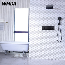 Wimingda in-wall bathroom waterfall All copper mixed water valve Concealed constant temperature shower set rain faucet