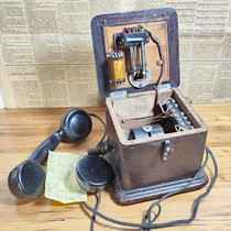 In 1941 the French antique wooden shell magnet bakelite hand-cranked telephone museum collected ornaments rare old objects