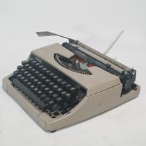 Domestic vintage hero mechanical retro English student practice typewriter 80s nostalgic old object toys