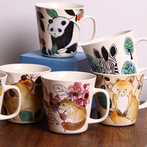 Japanese cute mug Drinking tea cup Japanese water cup creative gift Juice heat-resistant milk cup female coffee cup