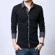 Áo hai dây giả cổ áo len nam bộ len mùa thu nam Áo len Hàn Quốc Áo thun 2