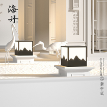 Outdoor Pillar Lamp Solar column headlights waterproof Chinese style View lamp Villa Courtyard lamp Wall gate Gate pillar lamp