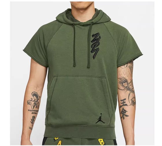 Nike/耐克正品Jordan 新款男子休闲短袖连帽卫衣DA9843-010