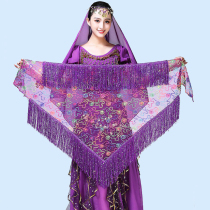 2024 belly dance Hip Towel Dress Sexy Streaming Su Embroidery New Oriental Dance Practice Retro Hip Towels Waist Towels Waist Chain