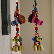 Dongba Wen Drum Pendant Yunnan Tourism Memorial Wind Bell Creative Car Hanging Scenic Area Hot Sale Company Gifts