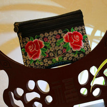 Ethnic style embroidery running bag coin wallet Yunnan tourist souvenir features ladies mobile phone bag physical store supply