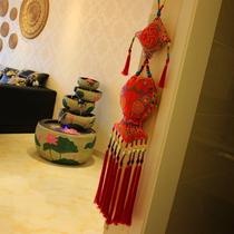 New Year pendant New Year festive decoration Living room bedroom entrance background wall hanging ethnic style embroidery wall hanging