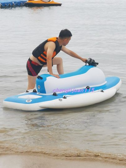 水上充气摩托艇钓鱼夹网船加厚可折叠皮划艇充气艇可搭电动推进器