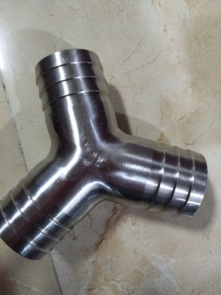 304 stainless steel pagoda tee baotarpi pipe joint herringbone Y type three-way pagoda connector hose three-way water pipe