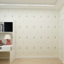Seamless Wall cloth embroidery cartoon childrens room boys and girls bedroom European floral sailboat Wall cloth Whole House