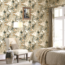 Tropical rainforest wallpaper secret room hot pot restaurant theme restaurant Chinese Teahouse restaurant chess and card room private wallpaper