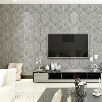 Living room TV headboard Background wall wallpaper Nordic wallpaper geometric pattern 3d Cubism brief modern film and TV wallpaper