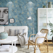 Environmentally friendly European style Dark Flower small flower bedroom non-woven wallpaper modern minimalist living room wallpaper studio retro style