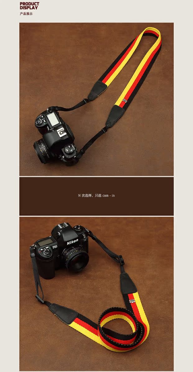 Cam-in cờ Đức phổ máy ảnh kỹ thuật số dây đeo máy ảnh Micro dây đeo vai đơn nhiếp ảnh cam8277 - Phụ kiện máy ảnh DSLR / đơn chân máy ảnh