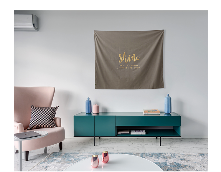 Sản phẩm gốc tường bao gồm tấm thảm vải nền treo vải Bắc Âu rắn màu mạ vàng trang trí phòng ngủ vải phòng khách Thảm treo tường có lớn