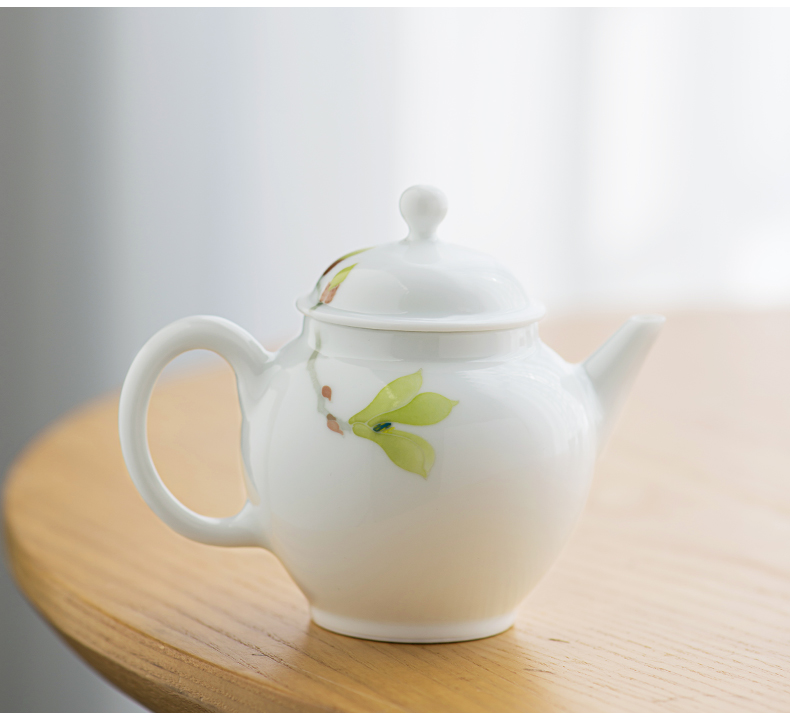 A pot of both two cups of tea sets of household of Chinese style hand under the glaze color ceramic teapot teacup kung fu tea set