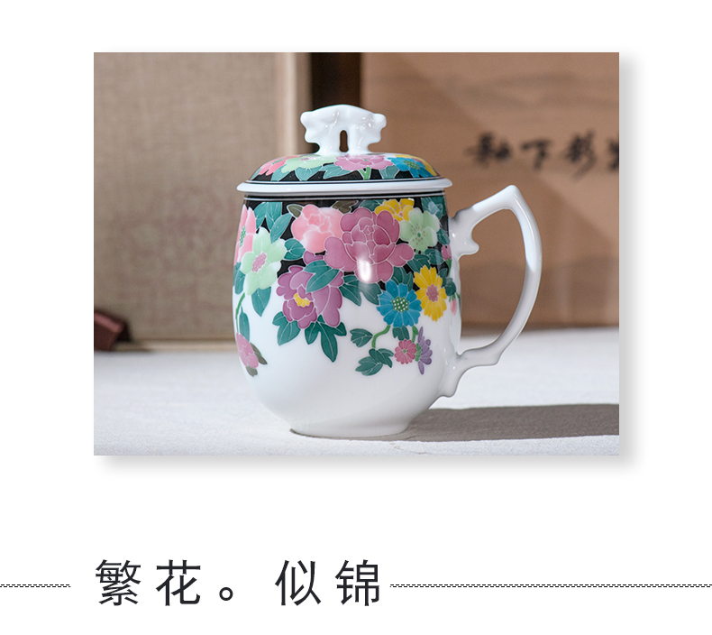 Thousand red up hand - made ceramic cups household under the glaze color restoring ancient ways is the large capacity make tea cup cup single office