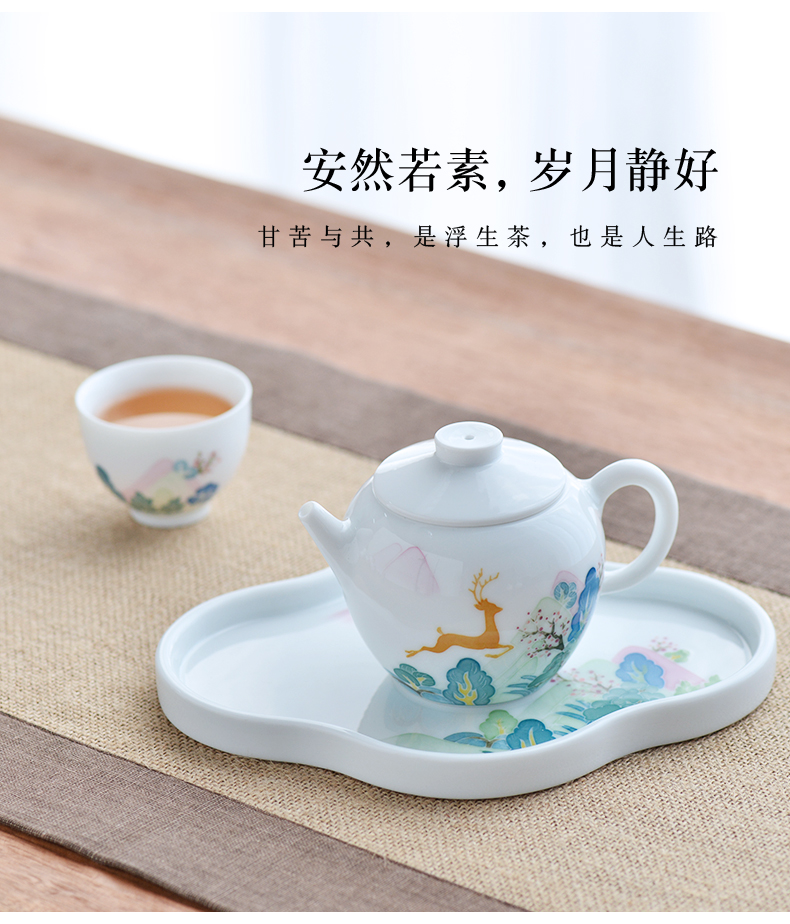 Thousands of red up ceramic teapot single pot of household of Chinese style restoring ancient ways kung fu tea set hand - made glaze colorful small teapot