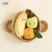 Memory Pet Korea Woolly Pet Dog Apple Banana Orange Fruit Basket Toy