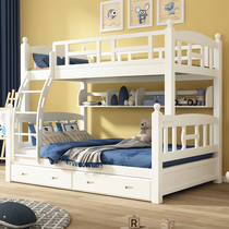 full solid wood high and low bed primary and secondary bed up and down bunk bed double beech wood two layers of children bed upper and lower bed double bed
