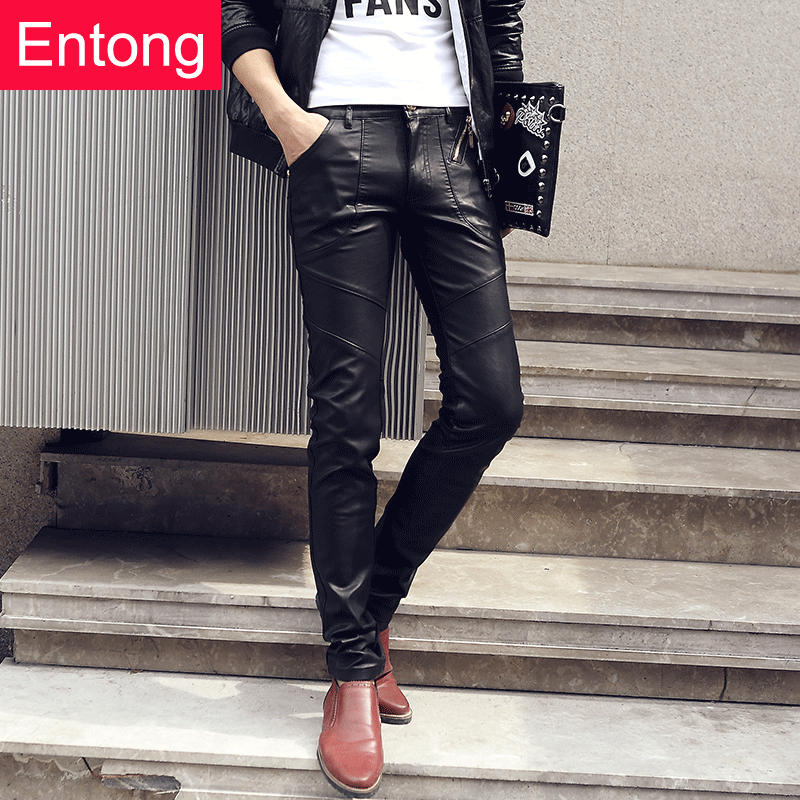 mens tight leather pants