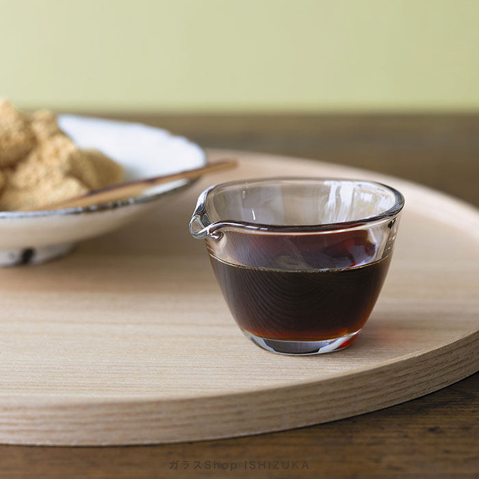 Japan aderia Ishizuka glass irregular with inverted mouth glass Slice mouth cup Sake cup Fair cup