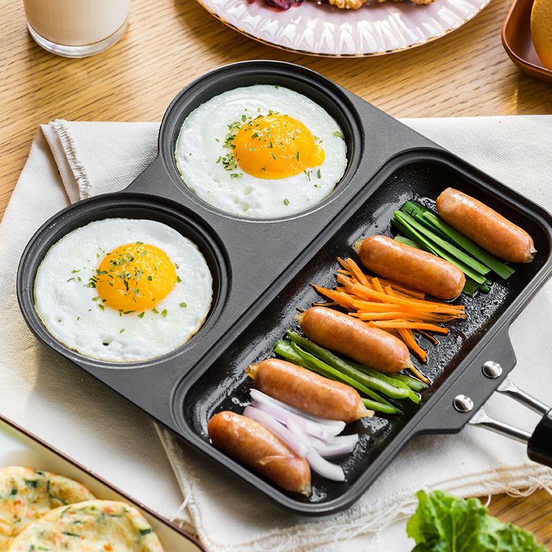 (Replenishing on the way) Japan Sugiyama Metal 3 in 1 frying pan Breakfast pan Fried egg pan Frog pan