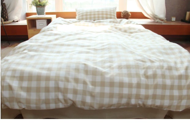 Chăn bông đơn giản sản phẩm giường Nhật Bản cotton màu tươi dệt kẻ sọc quilt đơn ký túc xá sinh viên - Quilt Covers chăn tuyết nhung