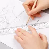 Акриловые канцтовары, универсальная пластиковая линейка для школьников и студентов
