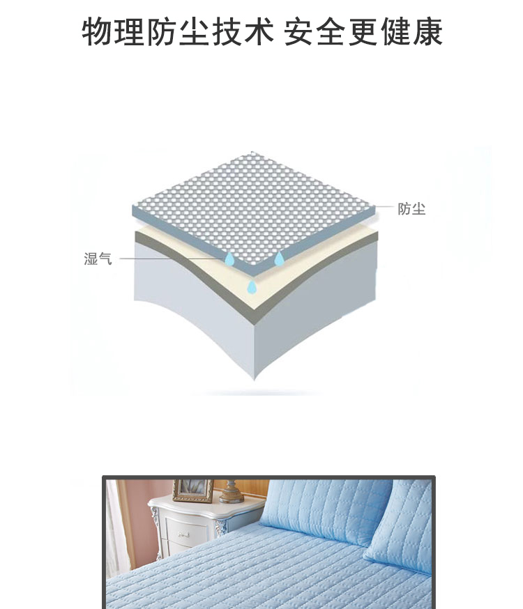 Được trang bị bông bông trượt dày túi bụi đầy đủ khăn trải giường Simmons duy nhất mảnh bảo vệ nắp 1,5m 1.2m1.8 - Trang bị Covers 	ga giường bo chun