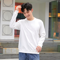 Autumn and winter sweater round neck pullover cotton men and women with pure color couple wild casual inner top size