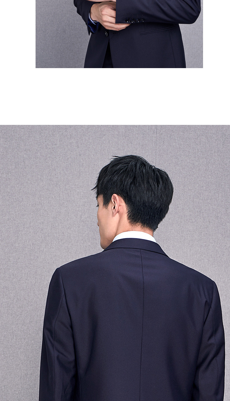 HLA / Haishu House Slim len suit 2018 mùa thu mới kinh doanh phẳng cổ áo phù hợp với nam quần short nam kaki