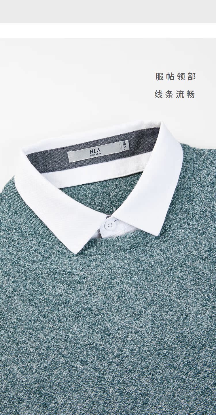 HLA / Haicang House Áo len cổ lọ mới và mềm 2018 Thu mới Áo len thoải mái cho nam áo hoodie nam form rộng