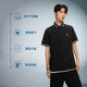 HLA/Heilan House Three Kingdoms Series Short Sleeve POLO Shirt Summer Contrast Color Lapel Embroidered Lapel T-shirt Black and White Men