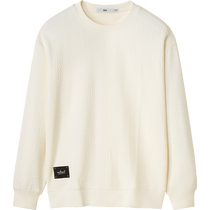HLA Hailan House (same style as Zeng Shunxi) jacquard texture sweatshirt 24 autumn new warm simple top for men