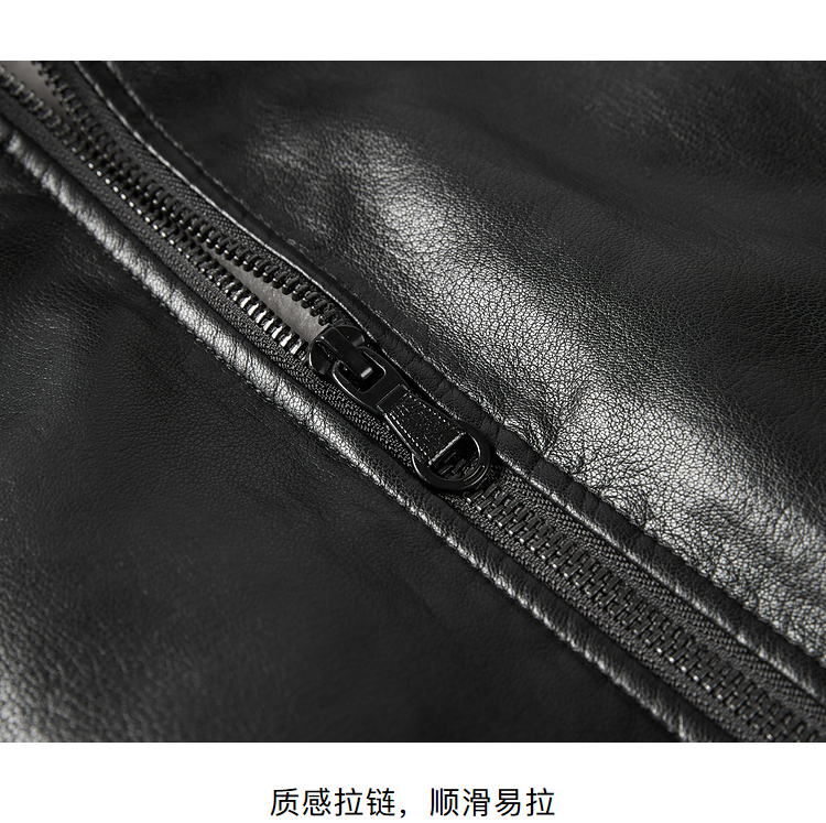 HLA/海澜之家 男士毛绒加厚商务休闲PU夹克 可脱卸内胆 图11