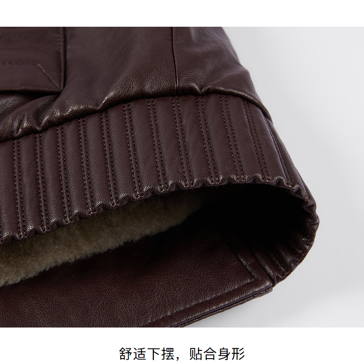 HLA/海澜之家 男士翻领款 加绒PU夹克 图11