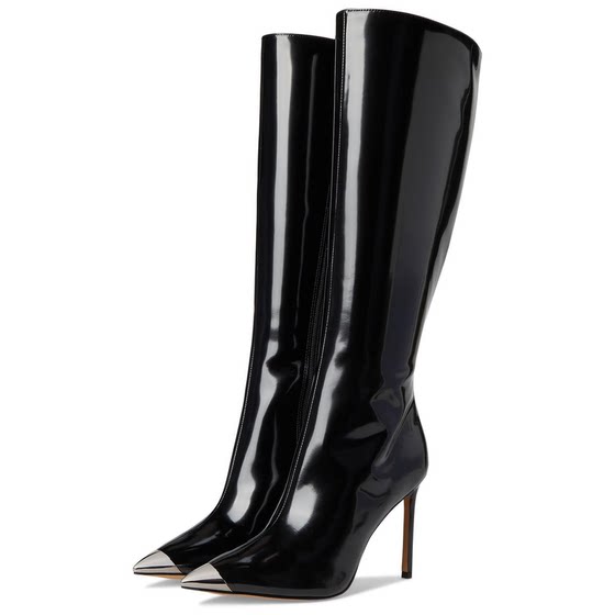 
ALDO Fashion Boots Pointed toe Side Zipper High Heel Women's Leather Thickened Warm Boots