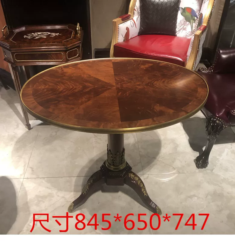 Alexander English Bàn góc phòng khách sofa bàn bên biệt thự đồ nội thất bằng gỗ gụ bằng đồng trang trí điểm TA - Bàn trà