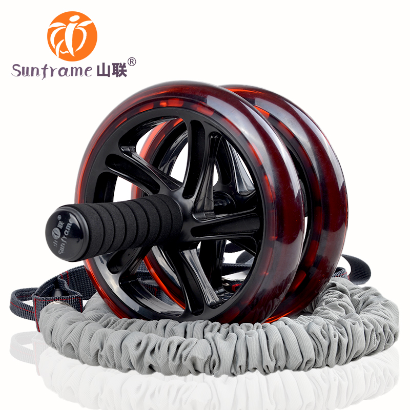 Shan Lian Jian abdominal wheel Abdominal muscle wheel double round mute fitness men and women roll abdominal wheel roller thin belly sports equipment household