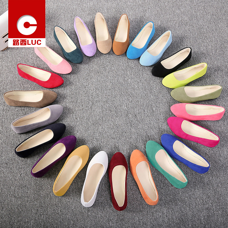 Suede Flats for Women, Solid Color, Pointed Toe, Low Heel, Slip-On, Versatile Loafers, Candy Color, Round Toe, Cloth Shoes, Large Size Women's Shoes Suede Flats for Women, Solid Color, Pointed Toe, Low Heel, Slip-On, Versatile Loafers, Candy Color, Round Toe, Cloth Shoes, Large Size Women's Shoes