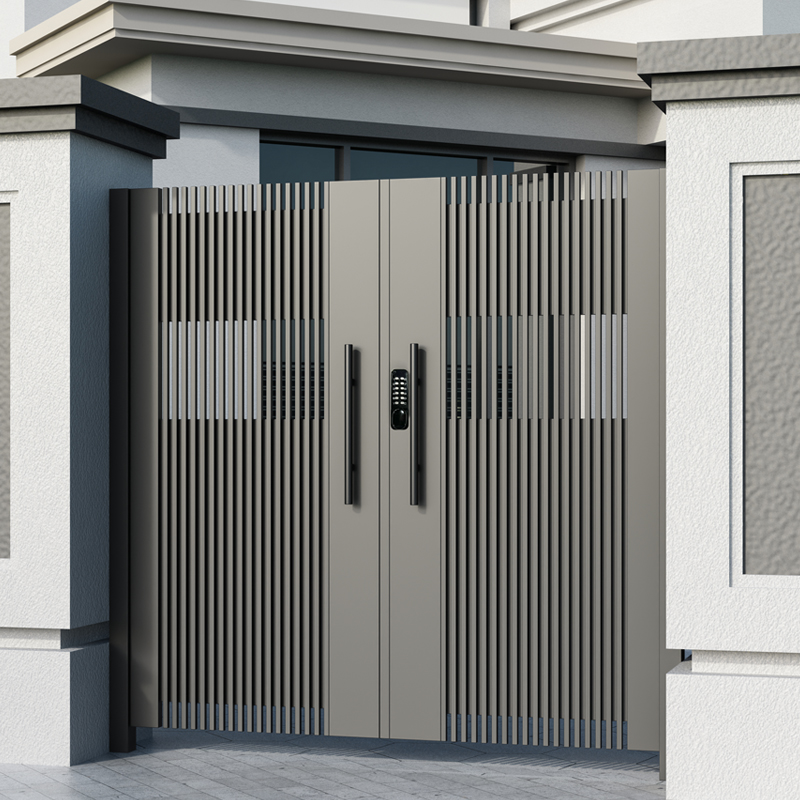 Wrought iron gate courtyard door simple garden villa door country yard door community into the single double switch fence iron door