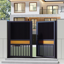 Aluminum Art Gate Aluminum Alloy Courtyard Door Community Electric Entry Door Villa Garden Door Self-Built House Yard Sliding Door