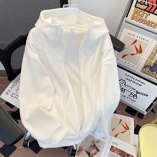 Осенняя толстовка с капюшоном для отдыха, спортивный кардиган для школьников, подходит для подростков, в американском стиле