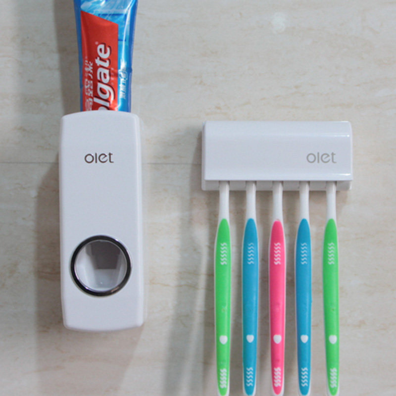 Olet Fully Automatic Squeeze Toothpaste Set Wall-mounted Toothbrush Rack Shelving Sloth Toothpaste Squeezer Brushing the face