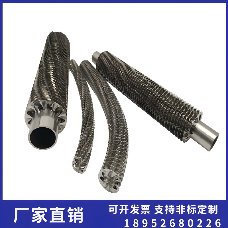 Stainless steel heat sink spiral empty fin steam radiator heating heat exchanger copper warped sheet steel aluminum heat pipe